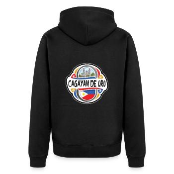 Cagayan de Oro Philippines Drapeau Souvenir de Voyage Ba - Veste à capuche bio Premium Unisexe - noir - Dos - Nico (187cm)