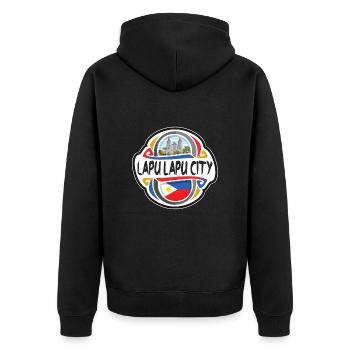 Lapu Lapu City Philippinen Flagge Reise Souvenir Ba - Unisex Premium Bio Zip Hoodie - Schwarz - Hinten - Nico (187cm)