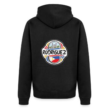 Rodriguez Philippines Drapeau Voyage Souvenir Badge S - Veste à capuche bio Premium Unisexe - noir - Dos - Nico (187cm)