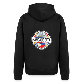 Mandaue City Philippines Drapeau Souvenir de Voyage Badg - Veste à capuche bio Premium Unisexe - noir - Dos - Nico (187cm)