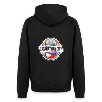 Cabanatuan City Philippines Drapeau Souvenir de Voyage B - Veste à capuche bio Premium Unisexe - noir - Dos - Nico (187cm)