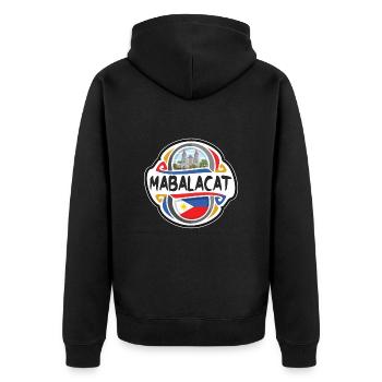 Mabalacat Philippines Drapeau Voyage Souvenir Badge S - Veste à capuche bio Premium Unisexe - noir - Dos - Nico (187cm)