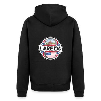 Laredo USA Drapeau des États-Unis Souvenir de voyage Badg - Veste à capuche bio Premium Unisexe - noir - Dos - Nico (187cm)