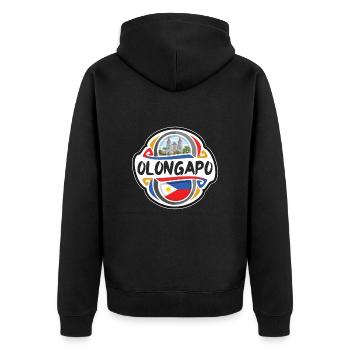 Olongapo Philippines Drapeau Voyage Souvenir Badge St - Veste à capuche bio Premium Unisexe - noir - Dos - Nico (187cm)