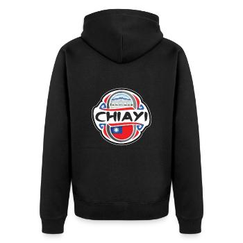 Chiayi Taiwan Flag Badge Souvenir de Voyage Timbre - Veste à capuche bio Premium Unisexe - noir - Dos - Nico (187cm)
