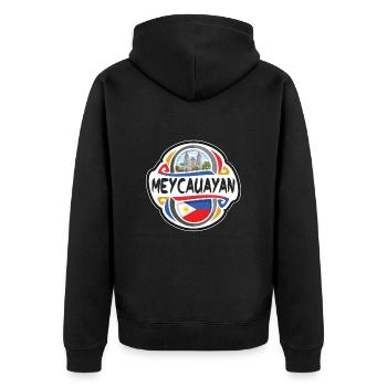 Meycauayan Philippines drapeau voyage souvenir badge - Veste à capuche bio Premium Unisexe - noir - Dos - Nico (187cm)
