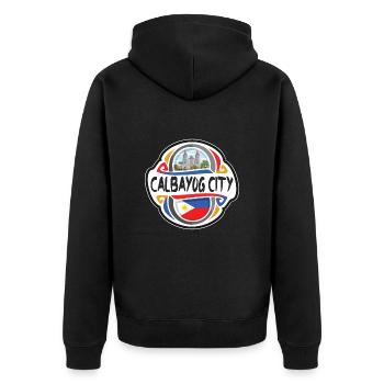 Calbayog City Philippines Drapeau Souvenir de Voyage Mauvais - Veste à capuche bio Premium Unisexe - noir - Dos - Nico (187cm)