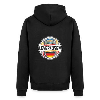 Leverkusen Allemagne Drapeau Voyage Souvenir Badge Stam - Veste à capuche bio Premium Unisexe - noir - Dos - Nico (187cm)