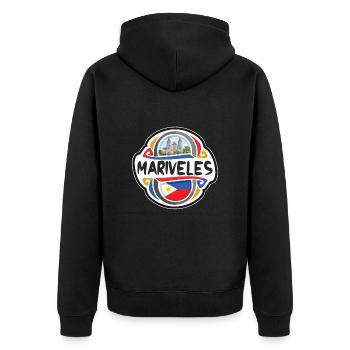 Mariveles Philippines Drapeau Voyage Souvenir Badge S - Veste à capuche bio Premium Unisexe - noir - Dos - Nico (187cm)