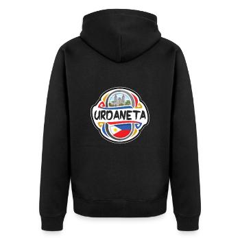 Urdaneta Philippines Drapeau Voyage Souvenir Badge St - Veste à capuche bio Premium Unisexe - noir - Dos - Nico (187cm)