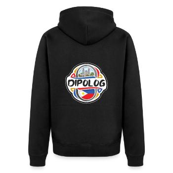 Dipolog Philippinen Flagge Reise Souvenir Abzeichen Sta - Unisex Premium Bio Zip Hoodie - Schwarz - Hinten - Nico (187cm)