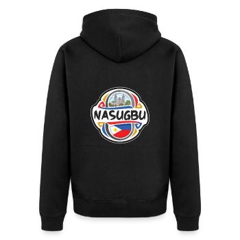 Nasugbu Philippines Flag Travel Souvenir Badge Sta - Unisex Premium Organic Zip Hoodie - black - Back - Nico (187cm)