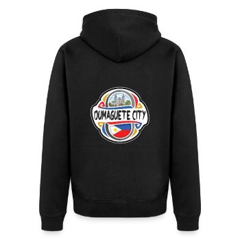 Dumaguete City Philippines Drapeau Souvenir de Voyage Ba - Veste à capuche bio Premium Unisexe - noir - Dos - Nico (187cm)