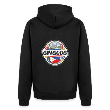 Gingoog Philippines Flag Travel Souvenir Badge Sta - Unisex Premium Organic Zip Hoodie - black - Back - Nico (187cm)