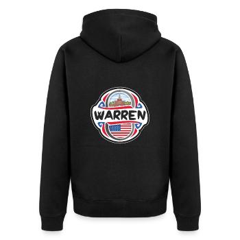 Warren USA Drapeau des États-Unis Souvenir de voyage Badg - Veste à capuche bio Premium Unisexe - noir - Dos - Nico (187cm)
