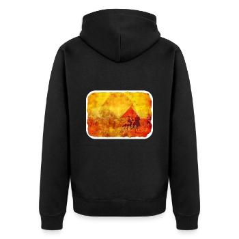 Le Caire Egypte Aquarelle Esquisse Dessinée Illustration - Veste à capuche bio Premium Unisexe - noir - Dos - Nico (187cm)