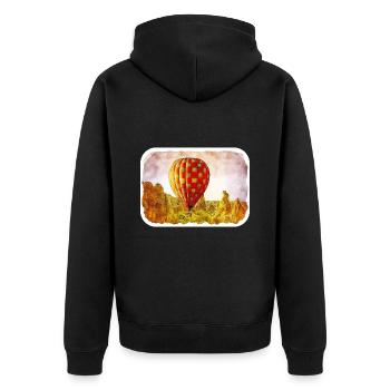 Dinde Aquarelle Esquisse Dessinée à la main Illustration - Veste à capuche bio Premium Unisexe - noir - Dos - Nico (187cm)