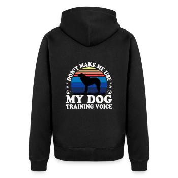 Aidi Dog Silhouette Vintage Sunset pour les amoureux des chiens - Veste à capuche bio Premium Unisexe - noir - Dos - Nico (187cm)