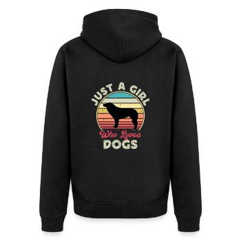 Aidi Dog Silhouette Vintage Sunset pour les amoureux des chiens - Veste à capuche bio Premium Unisexe - noir - Dos - Nico (187cm)