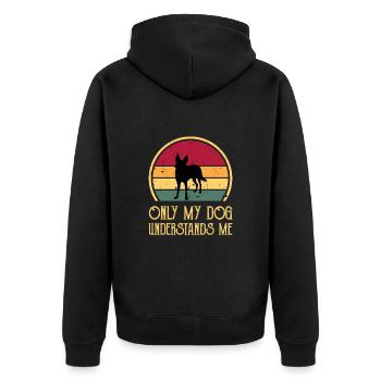 Carolina Dog Lover Silhouette Vintage Sunset - Veste à capuche bio Premium Unisexe - noir - Dos - Nico (187cm)