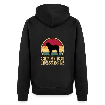 Dutch Smoushond Dog Love Silhouette Vintage Sunset - Veste à capuche bio Premium Unisexe - noir - Dos - Nico (187cm)