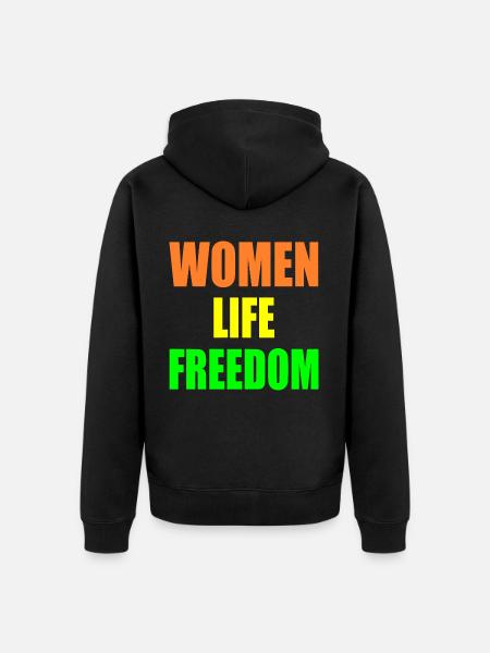 Women life freedom - Unisex Premium Bio Zip Hoodie - Schwarz