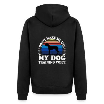 American Foxhound Dog Love Silhouette Retro Sunset - Veste à capuche bio Premium Unisexe - noir - Dos - Nico (187cm)
