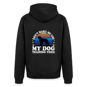 Barbet Dog Lover Silhouette Vintage Sunset - Veste à capuche bio Premium Unisexe - noir - Dos - Nico (187cm)