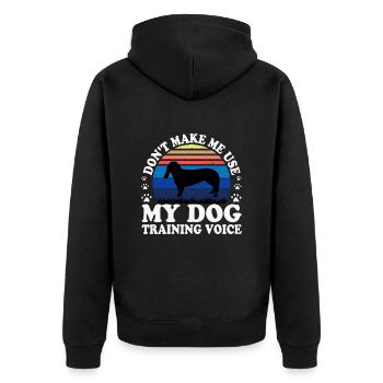 Basset Bleu De Gascogne Dog Silhouette Retro Sun - Veste à capuche bio Premium Unisexe - noir - Dos - Nico (187cm)