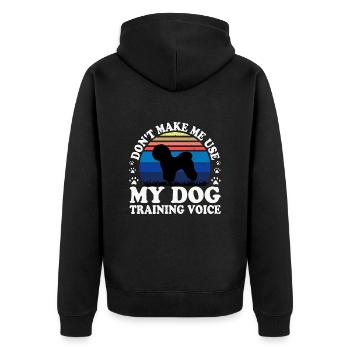 Bichon Frise Dog Lover Silhouette Vintage Sunset - Veste à capuche bio Premium Unisexe - noir - Dos - Nico (187cm)