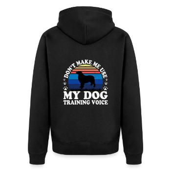 Bernois untain Dog Lover Silhouette Retro Sunset - Veste à capuche bio Premium Unisexe - noir - Dos - Nico (187cm)