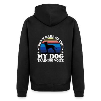 Brazilian Terrier Dog Love Silhouette Retro Sunset - Veste à capuche bio Premium Unisexe - noir - Dos - Nico (187cm)