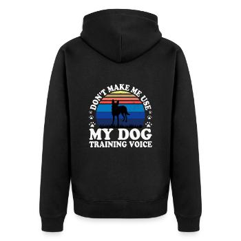 Carolina Dog Lover Silhouette Vintage Sunset - Veste à capuche bio Premium Unisexe - noir - Dos - Nico (187cm)