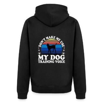 Gascon Saintongeois Dog Silhouette Retro Sunset - Veste à capuche bio Premium Unisexe - noir - Dos - Nico (187cm)