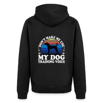 Jack Russell Dog Lover Silhouette Vintage Sunset - Veste à capuche bio Premium Unisexe - noir - Dos - Nico (187cm)