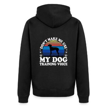 Hygenhund Dog Lover Silhouette Vintage Sunset - Veste à capuche bio Premium Unisexe - noir - Dos - Nico (187cm)