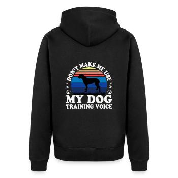Irish Wolfhound Dog Love Silhouette Vintage Sunset - Veste à capuche bio Premium Unisexe - noir - Dos - Nico (187cm)
