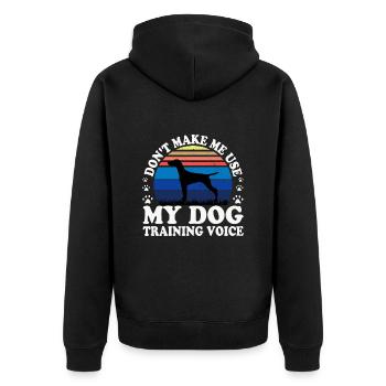 Vizsla Dog Lover Silhouette Vintage Sunset - Veste à capuche bio Premium Unisexe - noir - Dos - Nico (187cm)