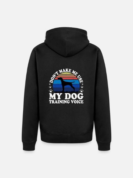 Vizsla Dog Lover Silhouette Vintage Sunset - Unisex Premium Organic Zip Hoodie - black