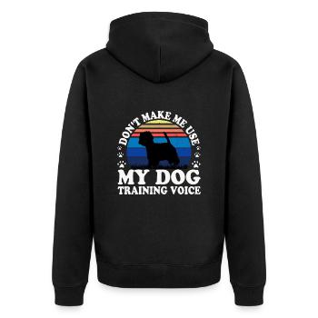 Westie Dog Lover Silhouette Vintage Sunset - Veste à capuche bio Premium Unisexe - noir - Dos - Nico (187cm)