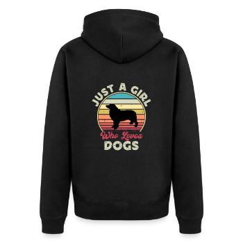 Bernois untain Dog Lover Silhouette Retro Sunset - Veste à capuche bio Premium Unisexe - noir - Dos - Nico (187cm)