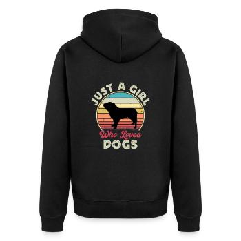 Dutch Smoushond Dog Love Silhouette Vintage Sunset - Veste à capuche bio Premium Unisexe - noir - Dos - Nico (187cm)