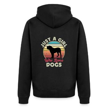 Fila Brasileiro Dog Love Silhouette Vintage Sunset - Veste à capuche bio Premium Unisexe - noir - Dos - Nico (187cm)