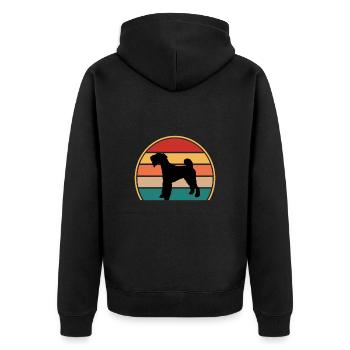 Lakeland Terrier Dog Lover Silhouette Retro Sunset - Veste à capuche bio Premium Unisexe - noir - Dos - Nico (187cm)