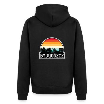 Bydgoszcz Pologne Flag Skyline Souvenir de voyage - Veste à capuche bio Premium Unisexe - noir - Dos - Nico (187cm)