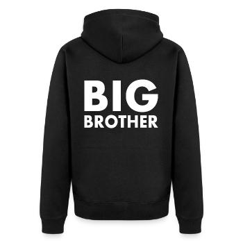 Big brother - Veste à capuche bio Premium Unisexe - noir - Dos - Nico (187cm)