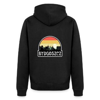 Bydgoszcz Pologne Flag Skyline Souvenir de voyage - Veste à capuche bio Premium Unisexe - noir - Dos - Nico (187cm)