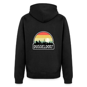 Düsseldorf Allemagne Flag Skyline Souvenir de voyage - Veste à capuche bio Premium Unisexe - noir - Dos - Nico (187cm)