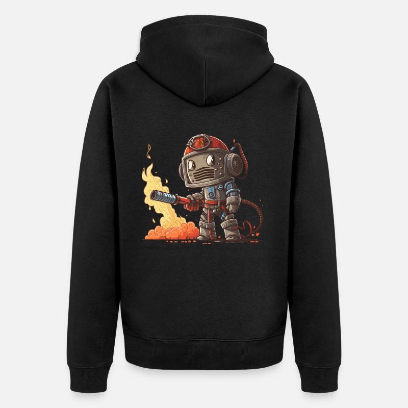 Firebot - Veste à capuche bio Premium Unisexe - noir