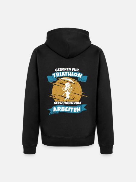 Triathlon - Unisex Premium Bio Zip Hoodie - Schwarz